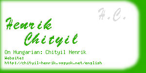 henrik chityil business card